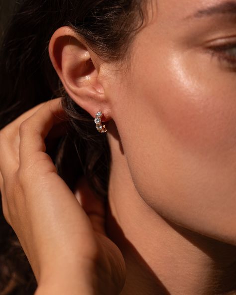 Fall in love with the New Classics—polished designs to elevate your wardrobe this season that never go out of style. Featuring three new sizes of eye-catching double-prong diamond hoops. Shop our latest collection, available online now. . . . . . . . . . #sophieratner #sophieratnerjewelry #srj #finejewelry #fallstyling #nycjewelry #madeinnyc #nycsoho #sohoshopping #falloutfit Zosia Mamet, Nyc Jewelry, Nyc Studio, Custom Bridal, Soho Nyc, Diamond Charm, Ring Sizer, Gold Hoops, Bracelets And Charms