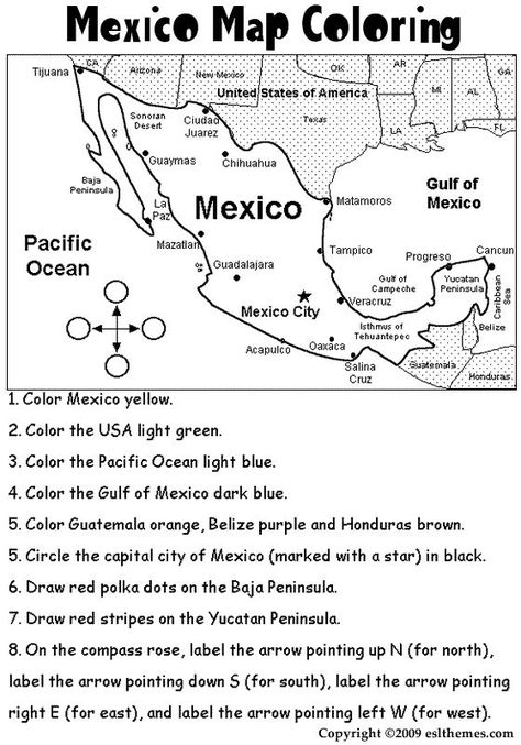 Mexico Coloring Activities Mexico Geography, Mexico For Kids, Big School, Geography Worksheets, 6th Grade Social Studies, Map Worksheets, Mexico Map, Mexico History, Homeschool Geography