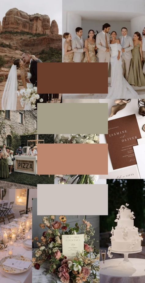 Chocolate Brown Wedding, Brown Wedding Themes, Elegant Wedding Colors, Wedding Color Schemes Summer, Earth Tone Wedding, Brown Wedding, Wedding Theme Colors, Wedding Color Palette, Wedding Mood Board