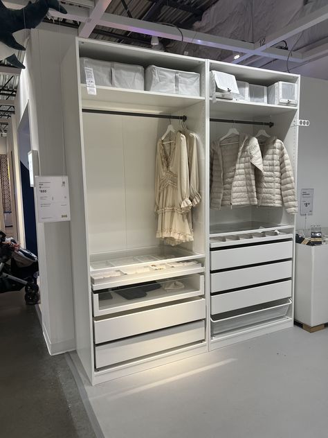 Dressing With Wardrobe, Pax Wardrobe Ideas, Clothing Rack Bedroom, Ikea Pax Closet, Pax Closet, Dressing Room Closet, Classy Living Room, Dream Closet Design, Luxury Room Bedroom