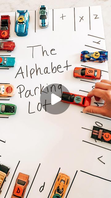 Abc Parking Lot, Alphabet Recognition Activities, Alphabet Cars, Preschool Mom, Alphabet Recognition, Primary Teaching, Letter Activities, Letter Form, Easy Activities