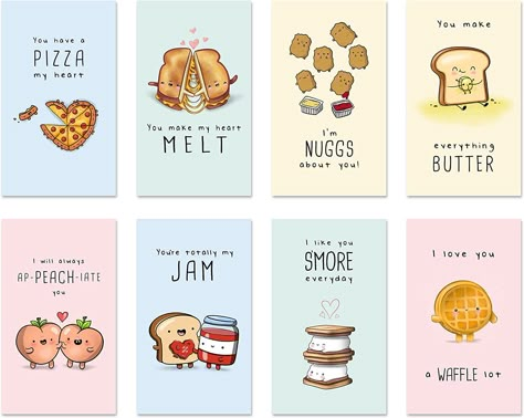 Cute Cards For Friends, Funny Valentines Cards For Friends, Lunch Box Cards, Notes For Friends, Valentine Notes, Punny Valentines, Punny Cards, Funny Valentines Cards, Wedding Card Frames