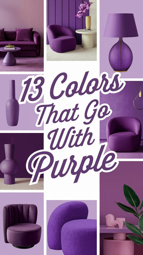 Everything About Purple Color Combos Purple Gray And Gold Living Room, Purple Kitchen Designs Color Schemes, Blue And Purple Living Room Color Scheme, Sofa Purple Living Room, Plum Living Room Ideas Colour Palettes, Purple Sitting Room Ideas, Colors That Go With Light Purple, Purple Hallway Ideas, Living Room With Purple Couch