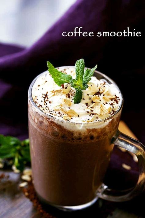 Coffee Oats, Coffee Smoothie Healthy, Diabetics Recipes, Coffee Smoothie Recipes, Coffee Recipe Healthy, Morning With Coffee, Pudding Chia, Coffee Smoothie, Food Meals