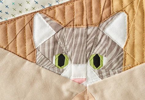 Cat Quilting Patterns, Animal Quilt Patterns, Kitty Quilt, Cat Quilt Block, Quilt Animals, Cat Quilt Patterns, Cat Quilts, Sewing Machine Quilting, Long Arm Quilting Machine