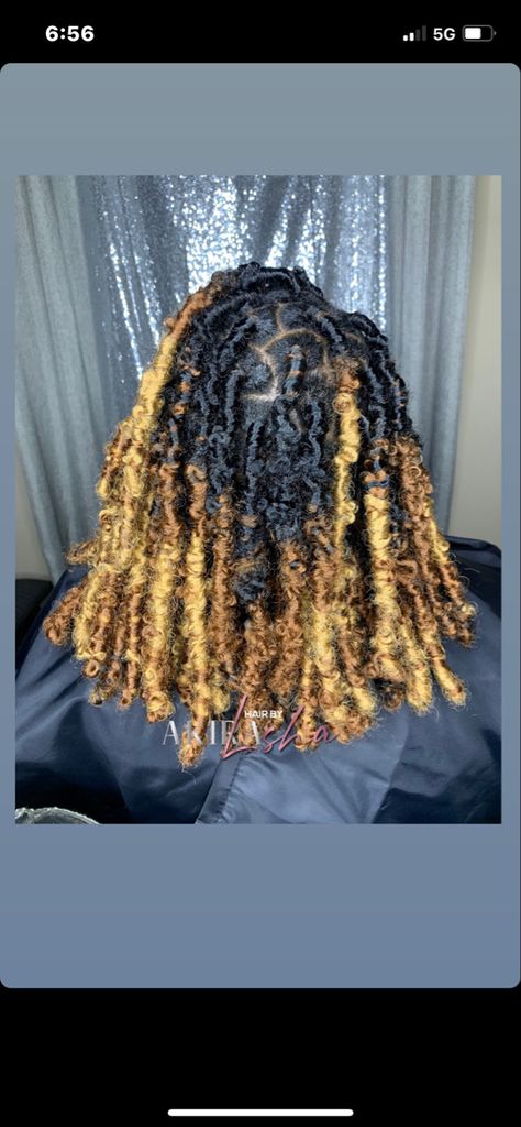 Butterfly locs Shoulder Butterfly Locs, Butterfly Locs Black Women, Butterfly Locs Ombre, Butterfly Locs Black And Blonde, Black Brown And Blonde Butterfly Locs, Ombre Butterfly Locs, Blonde Butterfly Locs Bob, Shoulder Length Butterfly Locs Styles, Butterfly Locs Black