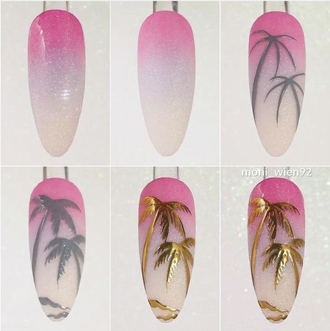 Classy Nail Art Ideas, Quick Nail Art, Metallic Nail Art, Line Nail Art, Nail Art Designs Images, New Nail Art Design, Art Deco Nails, Tropical Nails, Airbrush Nails