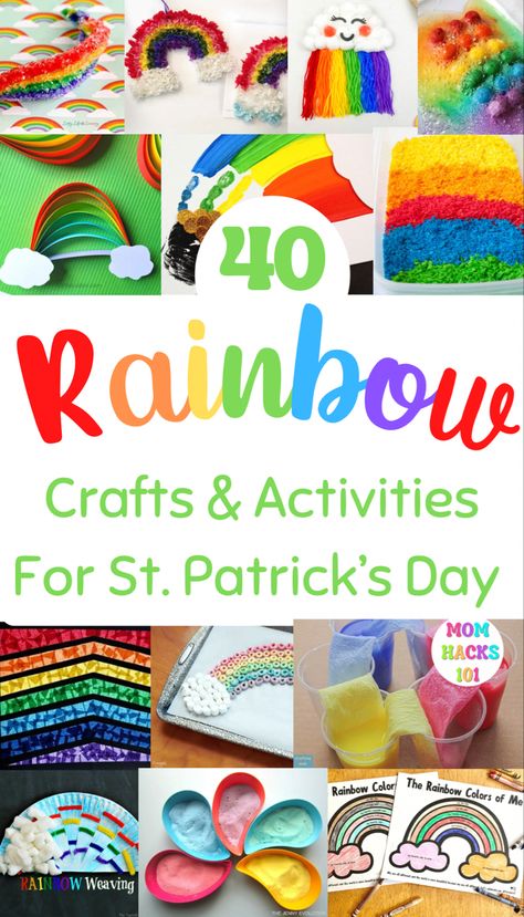 Rainbow Crafts For Toddlers, Preschool Color Theme, Rainbow Crafts Preschool, Rainbow Lessons, Rainbow Science, Rainbow Games, Holiday Hacks, Rainbow Project, Rainbow Activities