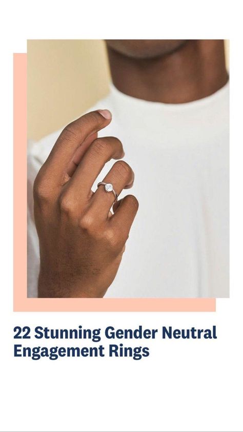 Masc Female Wedding Ring, Gender Neutral Rings, Engagement Rings Gender Neutral, Masc Engagement Rings, Non Binary Engagement Rings, Queer Wedding Rings, Gender Neutral Wedding Ring, Masculine Engagement Rings For Women, Masc Lesbian Engagement Rings