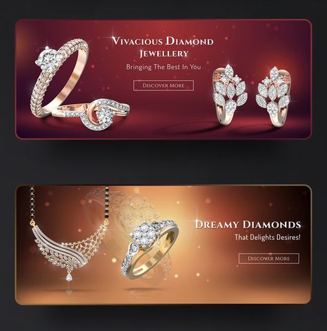 Jewellery Store website header images on Behance Jewelry Layout Design, Jewellery Banner, Jewelry Banner, Jewelry Website Design, Shop Banner Design, Hoarding Design, Jewellery Advertising, Jewelry Template, Website Banner Design