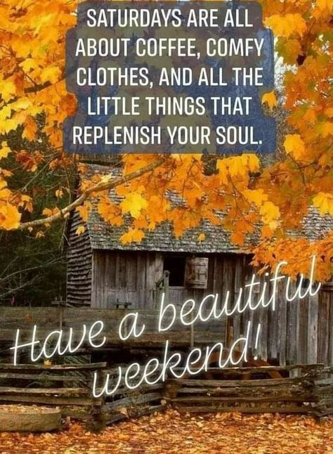 Happy Fall Weekend, Saturday Morning Quotes, Happy Saturday Quotes, Weekend Messages, Saturday Greetings, Weekend Greetings, Saturday Images, Morning Friday, Saturday Quotes