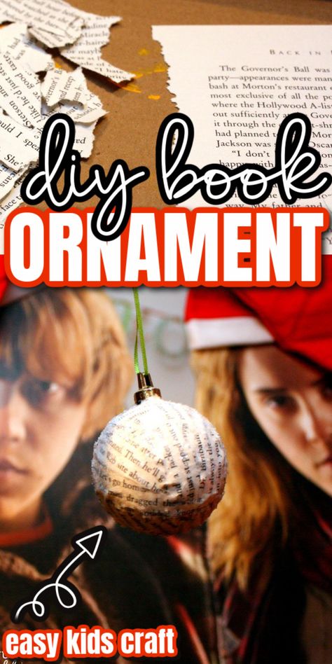 Make a gorgeous glittering Christmas ornament from an old book Harry Potter Ornaments Diy, Diy Harry Potter Christmas Ornaments, Harry Potter Ornaments, Diy Wedding Cake, Popular Crafts, Diy Holiday Gifts, Merry Christmas Everyone, Ornament Tutorial, Mason Jar Crafts Diy