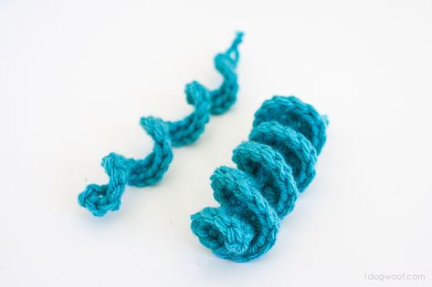 Crochet Curly Cue Sampler - How to Choose the Best Curl Crochet Stitches Ideas, Crochet Curls, Spiral Crochet, Crochet Unicorn, Crochet Tips, Crochet Tutorials, Crochet Stitch, Love Crochet, Crochet Stuff