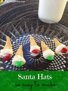 Santa Hats Snowman Recipes, Christmas Party Snacks, Christmas Party Treats, Meals Kids Love, Christmas Eats, Xmas Candy, Candy Ideas, Neighbor Christmas Gifts, Salty Treats