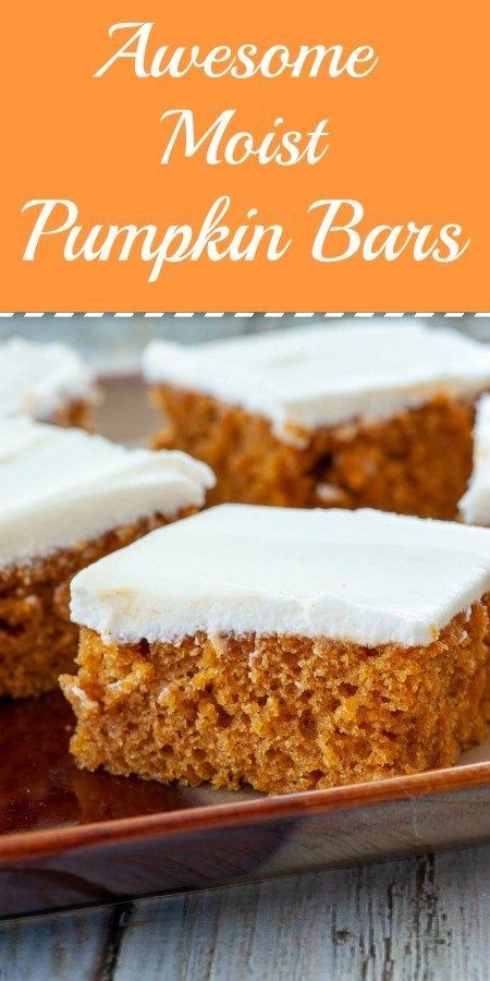 #falltreats #autumnbaking #baking #holidaybaking Moist Pumpkin Bars, Pumpkin Bars With Cream Cheese, Yummy Bars, Bars With Cream Cheese, Pumpkin Squares, Cheese Pumpkin, Pumpkin Bars, Pumpkin Recipes Dessert, Cream Cheese Icing