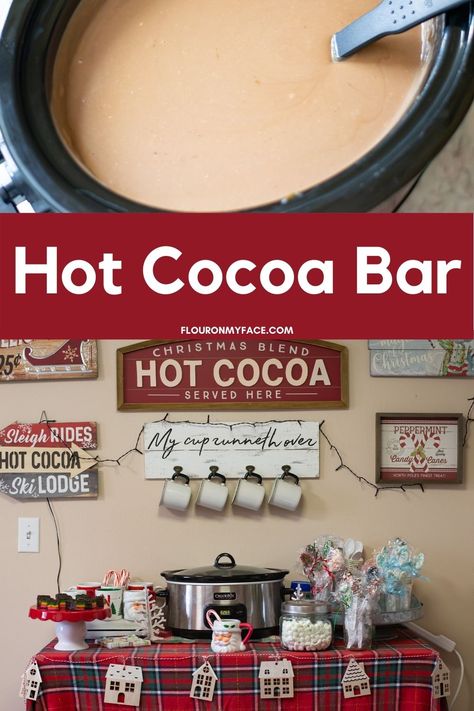 Crock Pot Hot Cocoa Recipe, Crock Pot Hot Cocoa, Hot Cocoa Crockpot Recipe, Diy Hot Cocoa Bar, Crock Pot Hot Chocolate Recipe, Holiday Hot Cocoa Bar, Creamy Hot Chocolate Recipe, Hot Chocolate Bar Party, Halloween Potluck