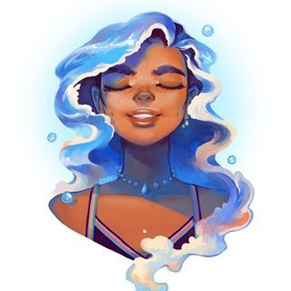 Drawing water hair will never not be fun :u Quick portrait in between running around and finishing other stuff!  #illustration #waterhair #elemental #ocean #portrait #waves #marina #digitalart #photoshop #bluehair #wavy #artistsoninstagram #quickart #drawing Water Hair Drawing, Water Hair, Drawing Water, Arte Do Kawaii, Hair Drawing, How To Draw Hair, Hair Art, Geneva, Classic Art