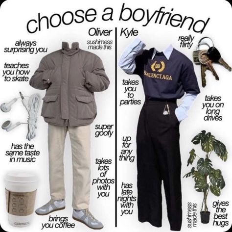 Trans Starter Pack, Would You Date Him Outfit, Choose A Boyfriend, Personality Outfits, Ftm Outfits, Boy Aesthetics, Virgo Man, Simple Clothes, Quiz Time