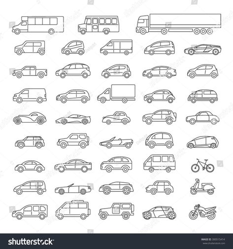 Car icons set. Linear style. Vector illustration. #Ad , #Sponsored, #set#icons#Car#Linear Line Drawing Images, Truck Tattoo, Afk Arena, Car Icons, Car Vector, Truck Coloring Pages, Architecture Design Drawing, Tattoo Women, Architecture Drawing Art