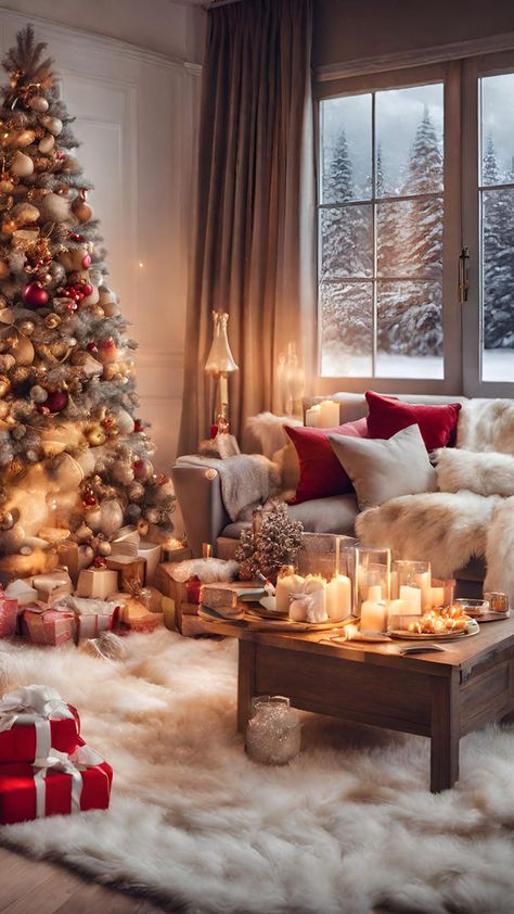 Ambiance Aesthetic, Santa Tell Me, Christmas Lockscreen, Fall In Love Again, Cozy Christmas Decor, In Love Again, Cosy Christmas, Christmas Themes Decorations, Christmas Decorations Bedroom