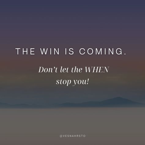 The win is coming. Don’t let the when stop you! Share this to someone who needs to hear it.🫶🏻 #motivation #burnout #womeninbusiness #wellness #peakrevival #holisticliving Fly Quotes, Stop Worrying, Holistic Living, July 17, Amazing Quotes, Be Yourself Quotes, Don't Let, No Worries, Let It Be