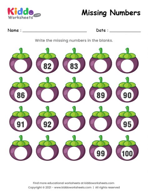 Missing Numbers Kindergarten, Missing Number Worksheets, Counting Practice, Numbers Worksheets, Preschool Math Worksheets, Numbers Kindergarten, Butterflies Art, Missing Numbers, Beautiful Butterflies Art