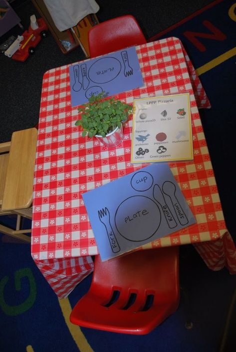 Chef Dramatic Play Preschool, Chef Theme Preschool, Chef Week For Preschool, Pizza Restaurant Dramatic Play, Diner Dramatic Play, Preschool Restaurant, Preschool Food, Preschool Cooking, Cooking Theme