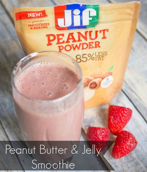 PBJ Smoothie Recipe by Atlanta blogger Casual Claire Pb2 Cookies, Peanut Butter Jelly Smoothie, Pbj Smoothie, Pb2 Recipes, Apricot Smoothie, Banana Apple Smoothie, Peanut Powder, Smoothie Ideas, Smoothie Prep