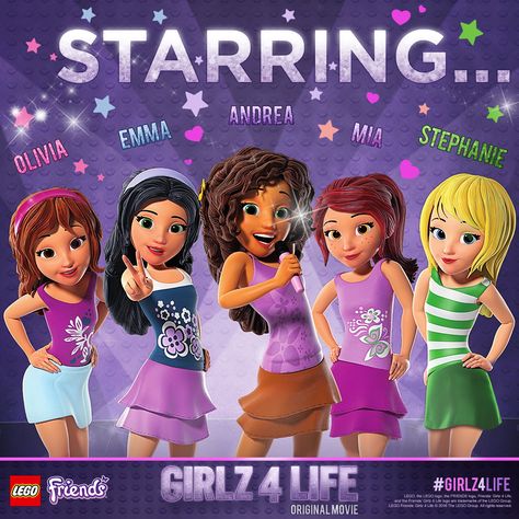 Our LEGO Friends are starring in a brand new animated movie! Are you ready to shine? Own ‪#‎Girlz4Life‬ on Digital HD today! Animated Movie Characters, New Animation Movies, Animated Movies Characters, Disney Poster, Animation Movies, Sublimation Ideas Projects Inspiration, Prom Eye Makeup, Friends Poster, Friend Logo