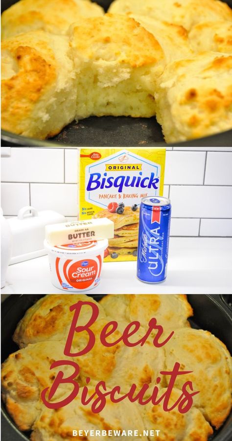 7 Up Bisquick Biscuits, Easy Drop Biscuit Recipe, Bisquick Drop Biscuits, Baked Mostaccioli Recipe, Drop Biscuit Recipe, Beer Biscuits, Bisquick Biscuits, Easy Drop Biscuits, Dinner Rolls Easy