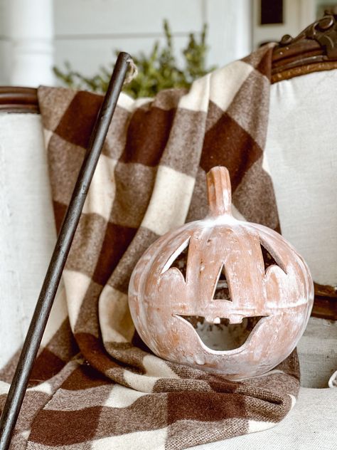 DIY Terracotta Pumpkin Tutorial - Liz Marie Blog Fall Apple Cider, Pumpkin Tutorial, Decorative Pumpkin, Fall Dining Room, Liz Marie, Liz Marie Blog, Faux Pumpkins, Fall Farmhouse, Halloween Decorating