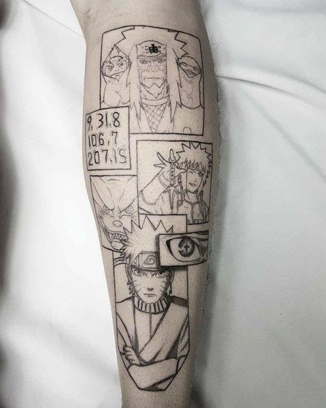 Jiraya Tattoo Ideas, Toad Sage, Naruto Tattoo Ideas, Tato Naruto, Family First Tattoo, Mangas Tattoo, Comic Tattoo, Elements Tattoo, Manga Tattoo