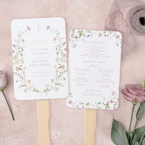 $20.99 | Elegant Wildflower Rustic Boho Wedding Program #watercolor flower botanical greenery, simple delicate wildflower bloom, summer country garden wedding, modern spring rustic boho wedding, elegant floral fall wedding, romantic vintage winter wedding, colorful wild flower blossom, custom wedding couple monogram, soft dusty blue blush pink, pastel beige olive green Dusty Blue Wedding Ceremony, Blue Wedding Ceremony, Boho Wedding Program, Couple Monogram, Vintage Winter Weddings, Pastel Palettes, Wreath Frames, Couples Monogram, Rustic Modern Wedding