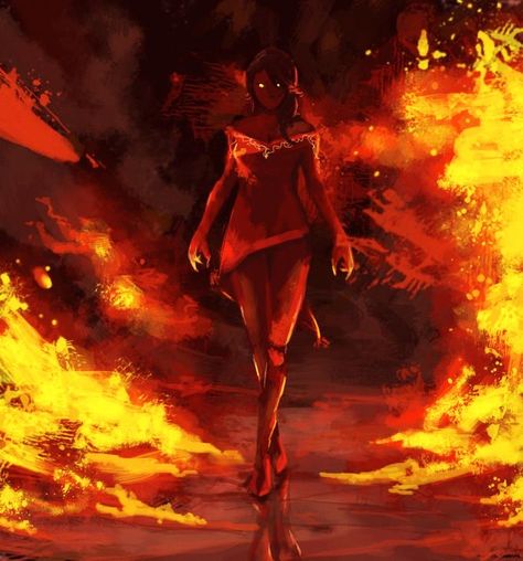 Persephone Design, Rwby Cinder, Cinder Fall, Fire Goddess, Fire Magic, Rwby Fanart, Fire Art, Roman Art, Elder Scrolls