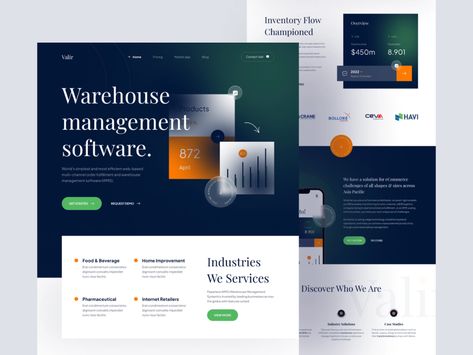 Warehouse Management - Landing Page by Wildan Wari 👋 for 10am Studio on Dribbble App Landing Page Design, Wireframe Web, Web Development Agency, Warehouse Management, App Landing Page, Email Newsletter Design, Project Presentation, Web Ui Design, Ppc Advertising