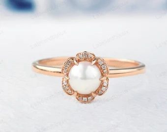 We Are Manufacturer of indian handmade silver by LATELIERDBIJOUX Rose Gold Flower Ring, Unique Wedding Jewelry, Opal Solitaire Ring, Stacked Wedding Rings, Gold Flower Ring, Pearl Engagement Ring, Rose Gold Flower, Opal Wedding Rings, Engagement Ring Rose Gold