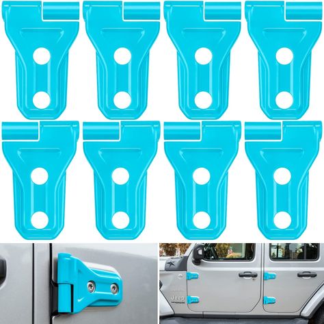 My jeep has never looked cooler. I can change up the colors whenever I want #JeepAccessories Tiffany Blue Jeep Wrangler, Teal Jeep Wrangler, Jeep Wrangler Blue Interior, Blue Jeep Accessories, Light Blue Jeep Wrangler, White Jeep, Drilling Tools, Jeep Wrangler Sahara, Jeep Lover