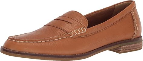 Amazon.com | Sperry Women's Seaport Penny Loafer, New TAN, 9.5 | Loafers & Slip-Ons Moccasins Women, Sperry Women's, Penny Loafer, Sperry Top Sider, Sperry Shoes, Stylish Shoes, Penny Loafers, Loafers For Women, Slip Ons