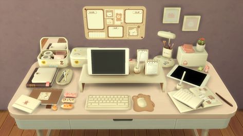 STUDY IN STYLE – Mundo Sims Sims 4 Desk Cc, Dream Studies, Student Room, Study Set, Kids' Desk, Kid Desk, Study Desk, Study Table, Sims 4 Cc