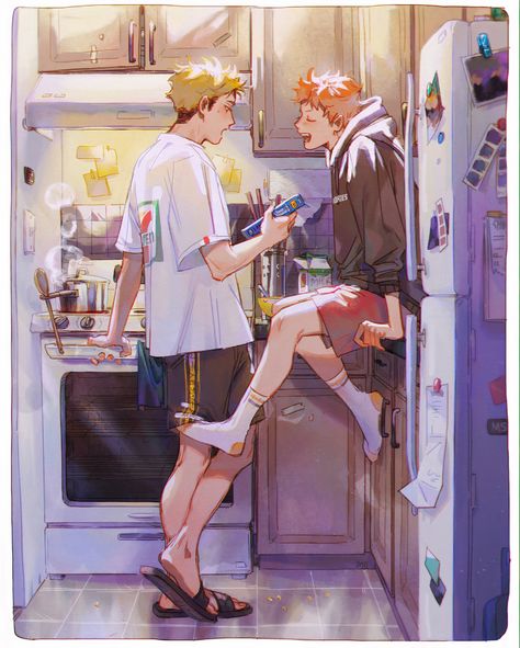 Miya Atsumu, Haikyuu Ships, Memes Anime, Haikyuu Manga, Haikyuu Fanart, Mac N Cheese, Arte Fantasy, Fanarts Anime, Anime Ships