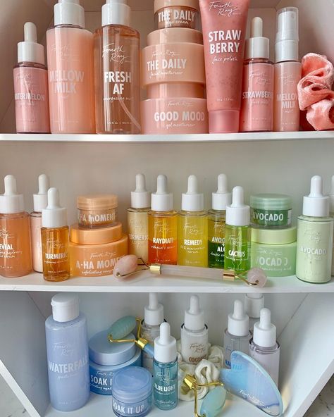 happy #ShelfieSunday 🌈 show us your colorful collection by using the #FourthRayBeauty !! - @lapetitechicmommy #skincare #shelfie #colorful… Colorful Skincare, Asthetic Skincare, Skincare Shelfie, Skincare Board, Fourth Ray, Fourth Ray Beauty, Organization Aesthetic, Skincare Collection, Aesthetic Skincare