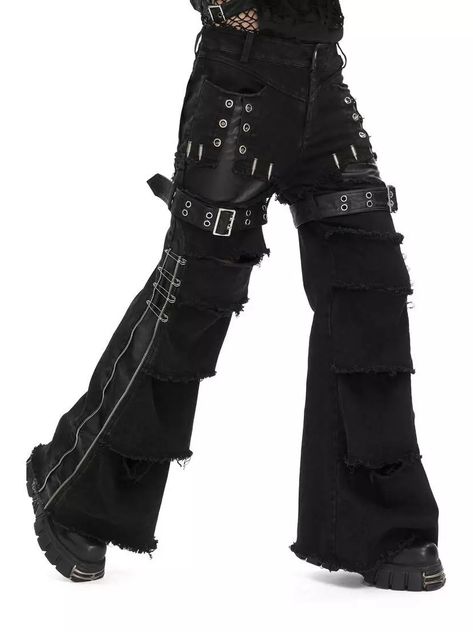 Darkshade Anarchy - Men's Gothic Pants Demon Summoner, Gothic Style Men, Ateez Outfits, Ugly Clothes, Aesthetic Pants, Gothic Pants, Gothic Men, Hunter Outfit, Punk Shoes