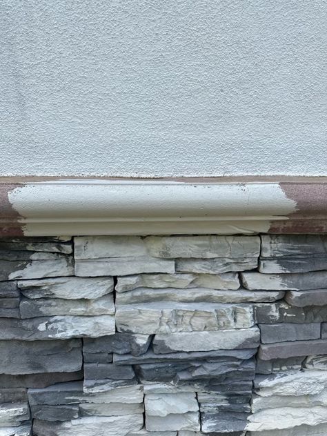 Exterior Masonry Paint, Stone Exterior Houses, Taupe Paint, Brick Fireplace Makeover, Stone Exterior, Masonry Paint, California Coastline, Becki Owens, Lime Paint