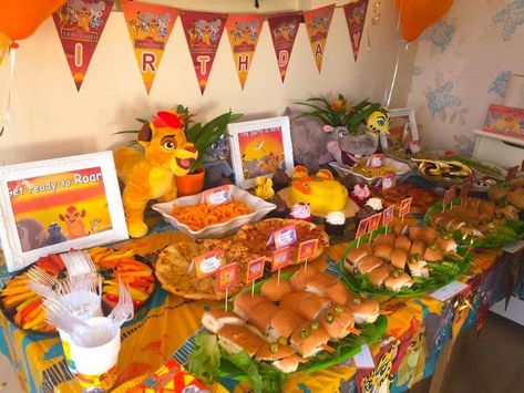 Lion Guard Birthday Party Ideas | Photo 2 of 17 | Catch My Party 2nd Birthday Board, Lion Guard Birthday Party Ideas, Lion Guard Birthday Party, Lion Guard Party, Lion King Birthday Party Ideas, Lion Guard Birthday, Lion Birthday Party, Lion King Birthday Party, Lion King Theme