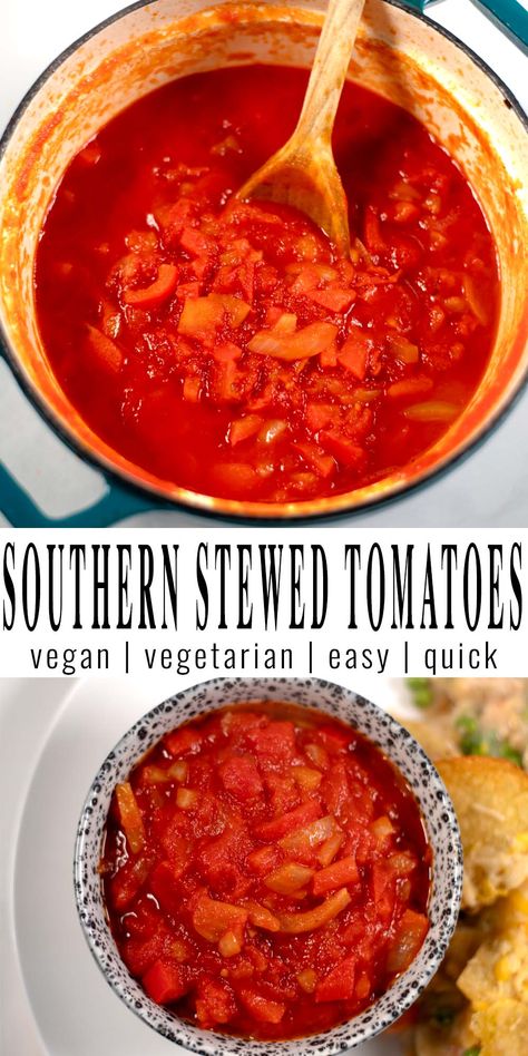 Best Southern Stewed Tomatoes Recipe Fresh Stewed Tomatoes Recipe, Italian Stewed Tomatoes Recipe, Stewed Tomatoes Recipe, Stewed Tomato Recipes, Italian Stew, Vegan Easter, Traditional Italian Dishes, Eating Vegan, Tomatoes Recipe