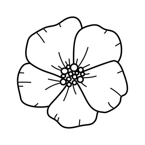 Premium Vector | Hand drawing line art poppy flower for greeting card invitation botanical floral sketch gorgeous floral element Poppy Sketch Simple, Poppy Drawing Simple, Poppy Doodle, Poppies Drawing, Poppy Flower Drawing, White Poppy Flower, Poppy Coloring Page, Flower Stencils, Floral Sketch