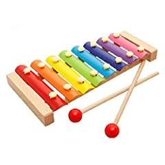 OFKP® Kids 8 Key Toddler Glockenspiel, Xylophone Wooden Xylophone, Kids Xylophone, Baby Musical Toys, Toy Instruments, Toy Musical Instruments, Music Toys, Baby Music, Stacking Toys, Educational Baby Toys