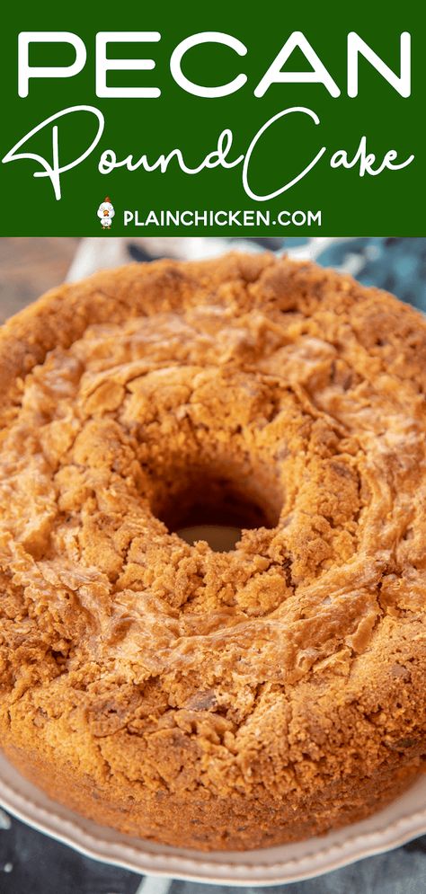 Pound Cake With Pecans, Pound Cake With Nuts Recipes, Buttered Pecan Pound Cake, Butter Pecan Pound Cake Easy, Southern Pecan Pound Cake, Pecan Cream Cheese Pound Cake, Pecan Pound Cake Recipes Moist, Roasted Pecan Pound Cake, Pecan Pound Cake Recipes