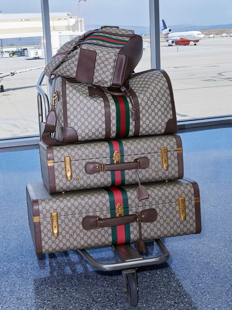 Shop Gucci Savoy medium suitcase … and other curated products on LTK, the easiest way to shop everything from your favorite creators. Luxury Luggage Sets, Gucci Luggage, Gucci Travel Bag, Gucci Ad, Gucci Campaign, Designer Travel Bags, Gucci Travel, Luxury Luggage, Italian Fashion Brands