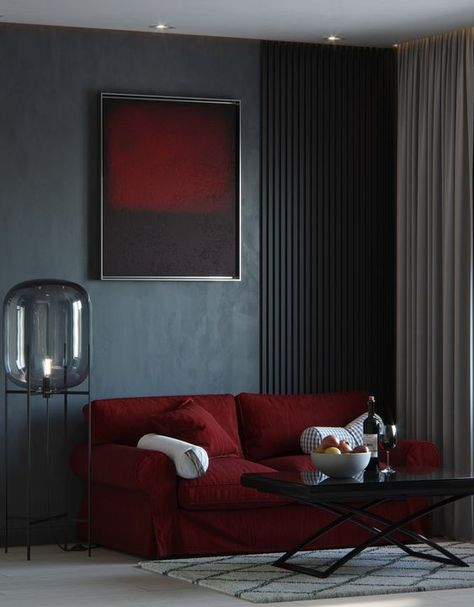 Grey And Burgundy Living Room Ideas Grey And Burgundy Living Room, Burgundy Living Room Ideas, Grey And Red Living Room, Red Furniture Living Room, Red Sofa Living Room, Red Couch Living Room, Burgundy Living Room, Sofa Design Wood, Red Living